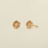 Vintage December Birth Flower Stud Earrings