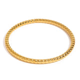CLASSIC 18K GOLD HAMMER TEXTURE CUFF BRACELET_CWAJE4708