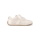 SATIN BALLET SNEAKERS WITH PEARL RIBBON TRIM_CWSHF0116