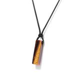 Cwaje3881_Irregular Stone Rectangular Pendant Necklace