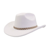 Unisex Ethnic Wool Fedora Cowboy Jazz Hat_Cwah04413