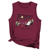 Trendy Loose Fit Tank, Funny Print For Women