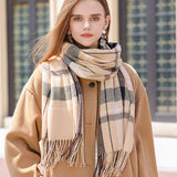 FAUX CASHMERE SCARF COZY WINTER WRAP FOR COUPLES_CWASC0205