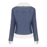 Warm Long Sleeve Lapel And Fleece Coat