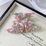 Vintage 3D Butterfly Hair Claw French Acetate Clip_Cwaha1335
