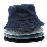 Women Vintage Denim Casual Bucket Hat_Cwah0510