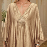 POLYESTER GOLD BEACH KAFTAN RESORT ROBE_CWMM6145