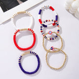 FASHION USA SHIELD CLAY BEADED BRACELET SET_CWMM3535