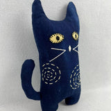 HANDCRAFTED INDIGO DYED EMBROIDERED PLUSH DOLL_CWMM6056