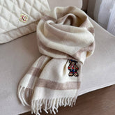 BRITISH PLAID BEAR SCARF UNISEX WINTER WARM WRAP_CWASC1496