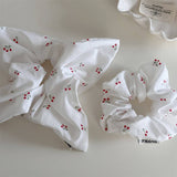 SMALL CHERRY SWEET FRESH FABRIC SQUARE HAIR BAND_CWAHA3707