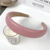 TEXTURED SOLID COLOR WIDE BRIM HIGH TOP HEADBAND_CWAHA2078