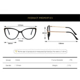 CAT EYE TR FRAME TEMPLES BLUE LIGHT FLAT GLASSES_CWASG0275