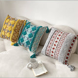BOHEMIAN STYLE TUFTED LINEN PRINTED PILLOWCASES_CWMM0872