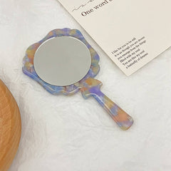HANDHELD ROSE MIRROR PORTABLE MAKEUP ACCESSORY_CWMM6368