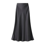 SILKY HIGH WAIST FISHTAIL BODYCON MIDI SKIRT_CWBMS0368