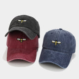 BEE EMBROIDERY BASEBALL CAP OUTDOOR SUN HAT CWAH2020