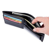 COWHIDE TRI FOLD WALLET MULTI FUNCTION RETRO WALLET_CWAB3709