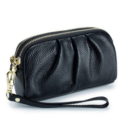 Toplayer Cowhide Double Layer Zipper Leather Wallet_Cwab3705