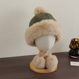 KIDS SUEDE TRAPPER HAT WARM WINTER EARFLAP CAP_CWAH2936