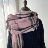 PLAID SCARF WARM FRINGE WINTER WRAP_CWASC1467