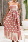 Stylish Print Halter Sexy High-Waisted Dress