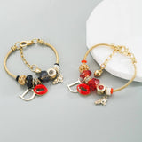 DEVIL LIPS PENDANT ALLOY CHAIN BRACELET_CWMM8625