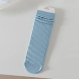 SOLID COLOR RETRO ALL MATCH MID CALF SOCKS_CWMS1062