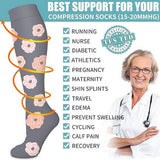 PATTERNED SPORTS LONG COMPRESSION SOCKS SET_CWMS1880