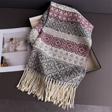 Classic Cashmere Feel Soft Warm Tassel Scarf_Cwasc03243