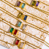 STAINLESS STEEL COLORED BIRTHSTONE NECKLACE_CWMM5535