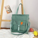 MULTI POCKET CANVAS BACKPACK TOTE BAG_CWAB1702