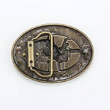 Western Style Bull Head Belt Buckle_Cwabe0427