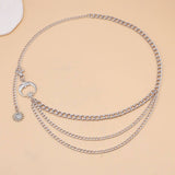 HIP HOP PUNK STYLE MOON MULTI LAYER BODY CHAIN_CWMM0656