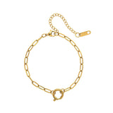 HIGH END SIMPLE LOOSE RING PAPER CLIP BRACELET_CWMM5738