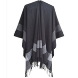 Three-Dimensional Tassel Warm Shawl Wrapped Cloak