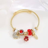 DURABLE STAINLESS STEEL ADJUSTABLE HEART BRACELET_CWMM8590