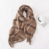 Vintage Stripe Knit Scarf Unisex Winter Wrap
