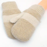 New Winter Rabbit Fur Warm Knitted Gloves_Cwag0260