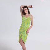 FLORAL PRINT ONE PIECE BEACH DRESS FOR VACATION_CWBLS0467