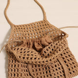 NEW STYLE HOLLOW PORTABLE HOLIDAY BEACH WOVEN BAG_CWAB1872