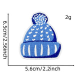 Winter Blue Christmas Graffiti Embroidered Patch_Cwmm4028