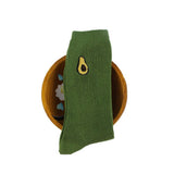 FRUIT EMBROIDERY PATTERN STOCKINGS CREW SOCKS_CWAH1116