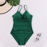 SOLID COLOR JUMPSUIT SEXY BIKINI SWIMSUIT_CWMW0154