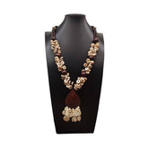 BOHEMIAN COCONUT WOOD BEAD NECKLACE_CWMM4846