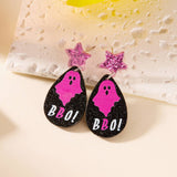HALLOWEEN SKULL PRINT EARRINGS_CWAJE2447