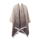 FAUX CASHMERE SHAWL GRADIENT SCARF SHAWL CAPE_CWASC2256