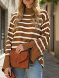 Striped turtleneck sweater
