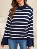 Striped turtleneck sweater