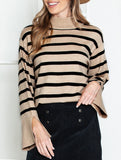 Striped turtleneck sweater